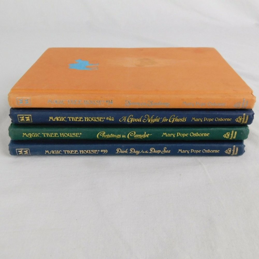 Lot of 4 Magic Tree House Hardcover NO DUST JACKET Sandstorms Camelot Ghosts
